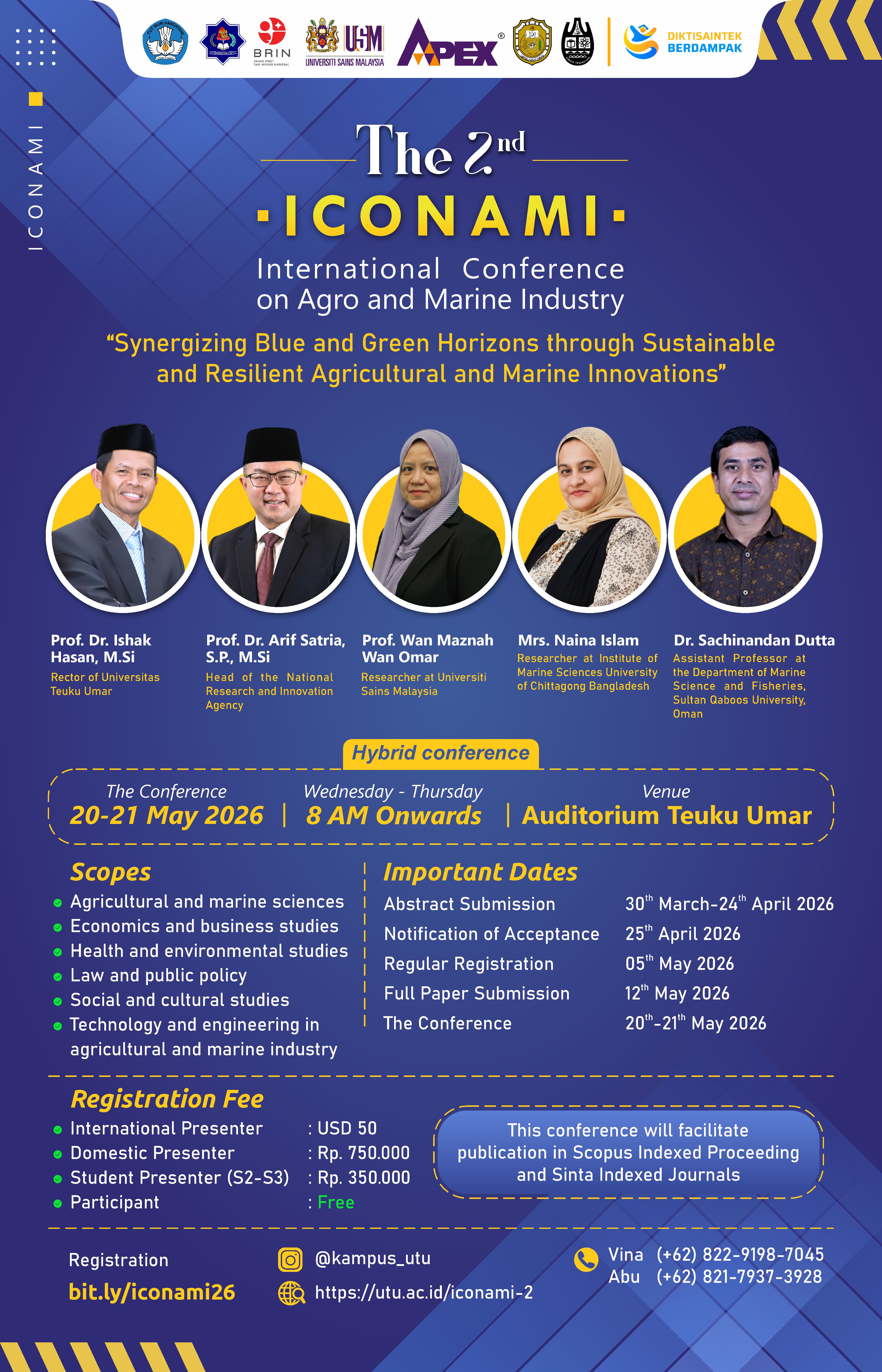 					View Vol. 2 No. 1 (2026): 2nd Proceedings of International Conference on Agro and Marine Industry
				